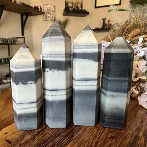 หินบำบัดผลึกขัดเงาธรรมชาติจุดหยกไทจิสำหรับตกแต่งบ้าน - Product Image 4