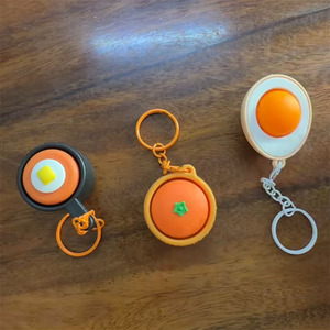 Cute Dumpling Keychain Fidget Toy Soft Silicone Squeeze <b>Stress</b> Toy Key <b>Ring</b> for Bags and Daily Carry - Product Image 3