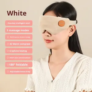 Masseur oculaire chauffant sans fil, masque oculaire électrique lavable, 3 modes de vibration, batterie au lithium rechargeable par USB, contrôle de la minuterie - Product Image 3