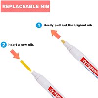 Stylo à joint imperméable blanc, blanchisseur et restaurateur de joints pour sols en carrelage - Pointe oblique de 3 mm, peinture permanente et marqueur à ciment