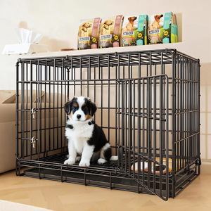 Gabbia per Cani Pieghevole di Lusso con Telaio in Metallo e Toilette per Cani di Piccola Taglia, Uso Domestico Interno, Per Tutte le Stagioni, Confezione in Scatola - Product Image 1