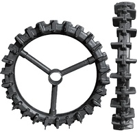 Ban Baja YHS ROCKWAY 1600*100mm untuk Penyemprot Pertanian Canggih, Roda Besi Tinggi untuk Traktor Kubota, Finishing Hitam, Garansi 2 Tahun