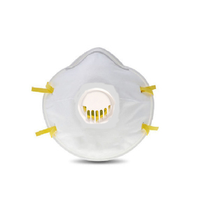 FFP2 masker debu kain tidak ditenun, 3 lapis kuning, masker debu 20 pak katup pernapasan setengah wajah, masker hidung industri PM2, 5 perlindungan Gratis - Product Image 1