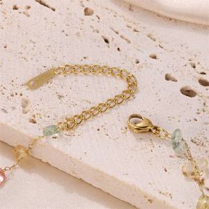 Nouvelle arrivée Bracelet en <span class=keywords><strong>pierre</strong></span> naturelle en acier titane polyvalent pour femme - Product Image 4