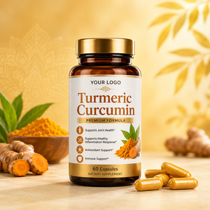 Píldoras de Cúrcuma y Curcumina de Marca Privada OEM con Extracto de Pimienta Negra, Suplemento Dietético Vegano para el Apoyo de la Salud de las Articulaciones y los Huesos - Product Image 5