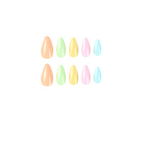 Haute qualité usine OEM nouveau style amande coloré presse sur ongles prix de gros bonne qualité faux ongles