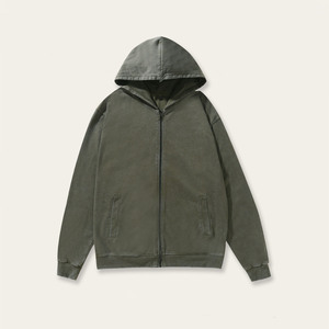 Người Đàn Ông Zip up Hoodies Y2K Boxy Phù Hợp <span class=keywords><strong>V</strong></span>ới 100 Cotton OEM Cổ Điển Rửa Axit Zip up Hoodie Heavyweight Pháp Terry - Product Image 3