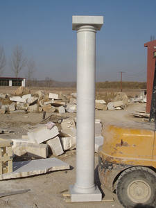 Piliers de marbre de nature de colonnes romaines blanches de conception moderne pour la décoration de mariage - Product Image 2