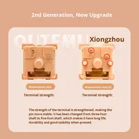 Clavier mécanique personnalisé Outemu High-Torque Peach Silent V3 avec interrupteurs à échange à chaud, axe linéaire V2, fabriqué en Chine