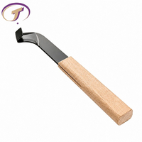 Couteau à gratter en caoutchouc avec manche en bois, lame tranchante comme un rasoir, gouge à crochet, faucille en acier à haute teneur en carbone pour la collecte du latex et les travaux agricoles