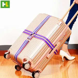 时尚风格旅行箱安全彩虹交叉行李带