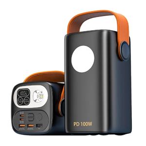 แบตเตอรี่โซเดียมไอออนกำลังสูง 100W ชาร์จเร็ว พาวเวอร์แบงค์แบบพกพา จั๊มสตาร์ท ชาร์จไร้สาย พอร์ต Type C ความจุ 6000mAh สำหรับกรณีฉุกเฉิน - Product Image 1