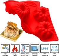 Moule à pâtisserie en silicone de qualité alimentaire FDA, résistant au four, à 6 cavités de forme irrégulière, pour gelée, pudding, mousse, pain, gâteau, collation
