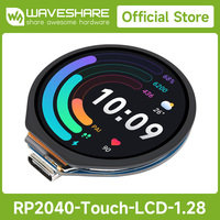 Écran tactile LCD Waveshare 1,28 pouces RP2040-Touch-LCD-1.28, carte de développement de microcontrôleur RP2040, double cœur Arm Cortex M0+