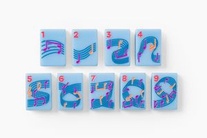 Juego de Fichas de Mahjong Personalizadas de Lujo, 1 Capa, Grabadas, Acrílicas Azul Claro, Estilo Americano - Product Image 6