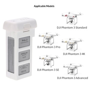 Batería de Repuesto ONEDRAW Compatible con DJI <span class=keywords><strong>Phantom</strong></span> <span class=keywords><strong>3</strong></span> Standard/<span class=keywords><strong>Pro</strong></span>/SE/<span class=keywords><strong>4K</strong></span>/Advanced, 4500mAh, 4S, 15.2V para Drones - Product Image 3