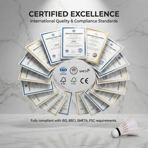 Volante de bádminton con pato blanco y pluma de ganso, corcho y nailon, peso personalizado y origen, cantidad mínima de pedido - Product Image 6