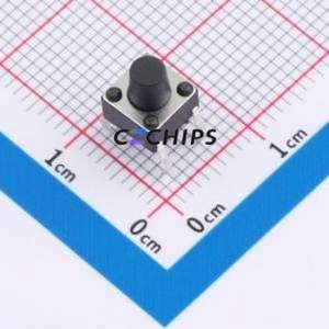 ZX-QC-ZC66726 Tactile Switch Through hole Component (THT),6x6mm Switch Single Pole Single Throw Round Button Through Hole 6mm - Product Image 1