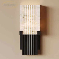 Appliques murales en albâtre, luminaires minimalistes modernes pour chambre à coucher, lampe murale décorative en marbre pour salon et hôtel