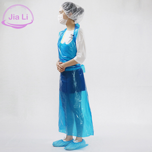 Hight quality white blue waterproof medical plastic apron disposable PE apron