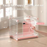 Cage pour chien de tailles multiples Cage pour chien d'intérieur en fer Cage pour chien avec roues