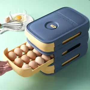 Early Riser Cajón tipo caja de almacenamiento de huevos refrigerador caja de almacenamiento de huevos frescos bandeja de huevos de gran capacidad <span class=keywords><strong>accesorios</strong></span> de cocina - Product Image 1