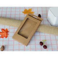 Boîte d'emballage personnalisée en gros avec fenêtre transparente, boîte en papier kraft blanc, boîte noire pour étui de téléphone portable