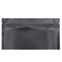 Pochettes d'emballage en mate noir thermoscellable en aluminium avec fermeture à glissière refermable à encoche de déchirure