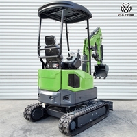 Mini-excavatrice populaire FULCORE, capacité de la benne de 0,02 m³, performances hydrauliques puissantes pour travaux en verger