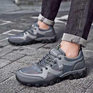 รองเท้าเดินป่ากลางแจ้งผู้ชาย48คน, รองเท้าตาข่ายระบายอากาศกลวงระบายอากาศรองเท้าเดินแม่น้ำ - Product Image 1