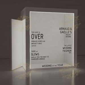 Scatola Rivista di Lusso in PVC per Eventi Scenografia Personalizzata per Photo Booth a Forma di Rivista per Decorazioni di Matrimoni e Feste - Product Image 5