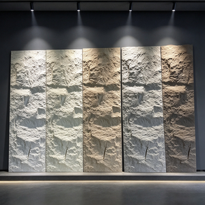 Panneaux muraux <span class=keywords><strong>en</strong></span> PU ignifuge imitation pierre, grandes dalles, moulures <span class=keywords><strong>en</strong></span> <span class=keywords><strong>mousse</strong></span> 3D, décoration moderne intérieure et extérieure - Product Image 1