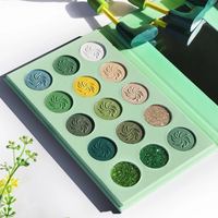 Palette de fards à paupières longue tenue haute pigmentation à marque privée, palette de fards à paupières quatre saisons 15 couleurs à marque privée