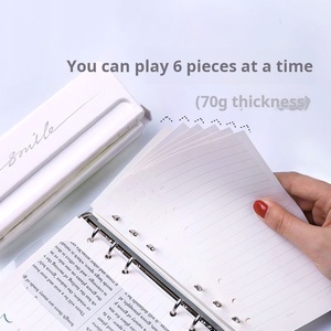 Perforadora Ajustable de 6 Agujeros para Cuadernos de Hojas Sueltas, Compatible con A4, A5, A6, A7, B5 - Product Image 5