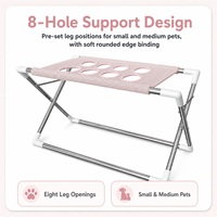 Table de toilettage pliable pour animaux de compagnie, hamac de bain en acier inoxydable pour petits chiens et chats, support de bain en maille pour animaux