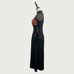 Witch Costume Dress Plus Size Black Spandex Sexy Halloween Women's Outfit - Product Image 3