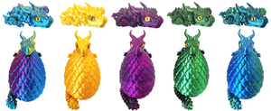 Nuovo congelato 3D stampato uova di drago articolato Fidget giocattoli di plastica Halloween a sorpresa uova da ufficio ornamenti da <span class=keywords><strong>collezione</strong></span> - Product Image 6