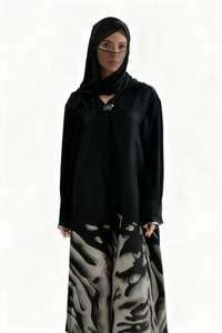 เสื้อผ้าแฟชั่นใหม่อาบายามุสลิมพร้อมผ้าโปร่งด้านเดียวสำหรับฤดูร้อนตลาดตะวันออกกลาง - Product Image 5