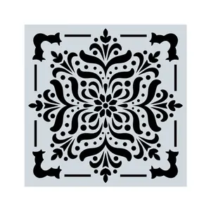 Painting Drawing Stencils Mandala Template for Stones Floor Tile Fabric Burning Art&Craft Supplies Stencils for Wall Painting