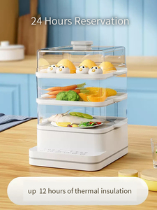 2024 nouveau design sans BPA <span class=keywords><strong>cuiseur</strong></span> à <span class=keywords><strong>vapeur</strong></span> électrique alimentaire légume <span class=keywords><strong>cuiseur</strong></span> à oeufs dispositif de cuisson à la <span class=keywords><strong>vapeur</strong></span> 3 niveaux - Product Image 6