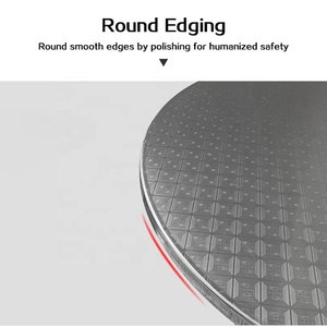 Bàn ăn tròn gấp gọn bằng thép không gỉ dập nổi, trong nhà ngoài trời, đường kính 100cm, dùng cho nhà hàng, nhà ở, căng tin - Product Image 4