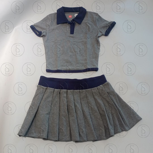 Completo da <span class=keywords><strong>Donna</strong></span> 2 Pezzi 2026: Pantaloncini <span class=keywords><strong>Polo</strong></span> e Gonna Casual Sexy con Logo Personalizzato, Alta Qualità, Color Block e Patchwork - Product Image 3