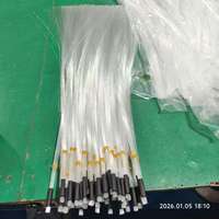 Cable de fibra óptica PMMA de 0.75mm y 1.0mm con luz de guía y brillo final, paquetes de cable de fibra transparente para iluminación de estrellas y colgantes de fibra óptica