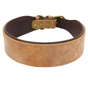 <span class=keywords><strong>Prix</strong></span> usine Pu cuir doux confortable rembourré collier de chien personnalisé pour grands petits chiens moyens - Product Image 1