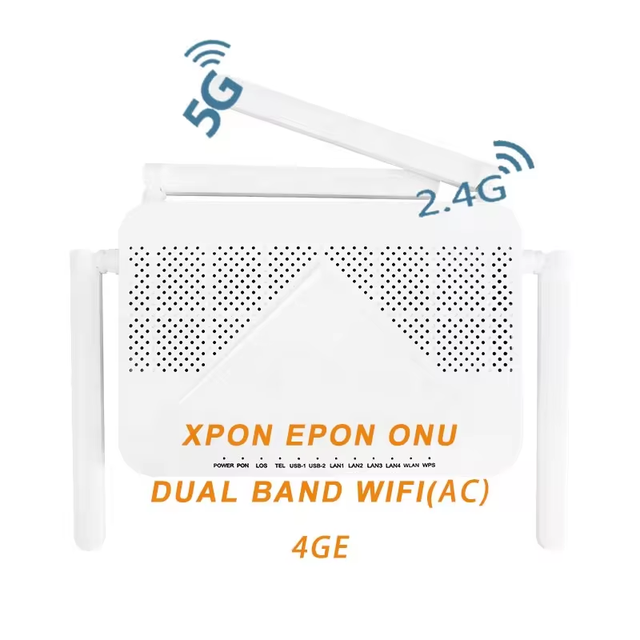 Dual Band WiFi Router XPON ONT 1GE+3FE Pppoe Ftth ONU Fiber Optic Equipment HG6821M HG6821T-U PT939G GPON/EPON ONU HG6821M F670L