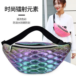 Glitter telefoontasje Coole pailletten bedrukte heuptas voor dames Mode meisjes schouderriemtassen Kinderheuptassen - Product Image 3