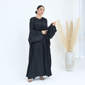 Set Abaya <span class=keywords><strong>2</strong></span> Potong Bahan Polyester Berkilau untuk Lebaran Idul Fitri 2026 dengan Dalaman Gaun Muslimah, Gaun Modis, Kimono Wanita Abaya - Product Image 6