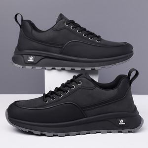 Zapatos Deportivos Casuales con Cordones para Hombre, Nuevos de Otoño, con Suela Suave, a la Moda, Combinables con Todo, de Fibra Superfina, con Absorción de Impactos, para Viajes al Aire Libre, de Goma - Product Image 3