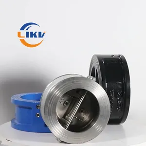 Non Return Valve Butterfly Swing Dual-Plate Double Disc Stainless Steel Wafer Axial Flow Check Valve