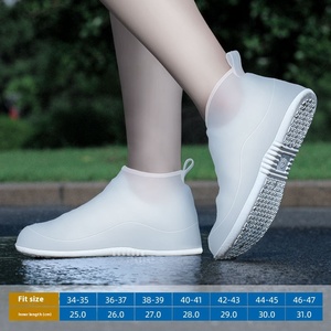 Vente en gros de bottes de pluie imperméables pour hommes et femmes <span class=keywords><strong>Couvre</strong></span>-chaussures de jour de pluie épaissi en silicone antidérapant résistant à l'usure - Product Image 2